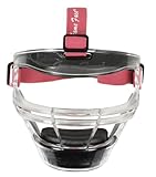 Markwort Game Face Sports Safety Mask (Clear with Pink Ponytail Harness, Medium)