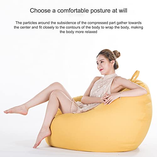 Meule Bean Bag Chairs Bean Bag Chair Cover (No Filler) For Adults,Sofa Sack - Plush, Ultra Soft Bean Bag Chair,Machine Washable Covers,Bean Bag Chairs 60 * 70Cm/23.6 * 27.6In Linenbrown #TOP4