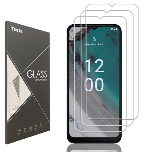 Tzstz 3 piezas vidrio templado protector de pantalla para Nokia C32/Nokia C21 Plus/Nokia G21/Nokia G22 Dureza 9H Anti Arañazos HD película protectora de pantalla