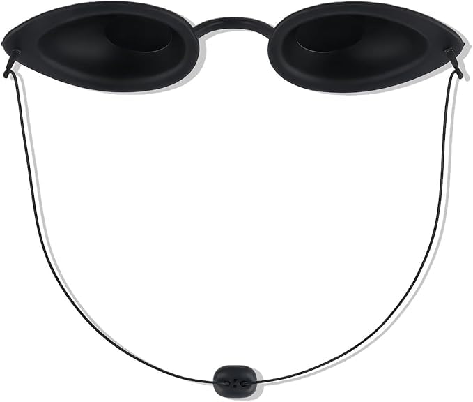 AzureRay Infrarot Schutzbrille für Solarium & Rotlichtlampe, Ergonomische Solarium Brille mit UV-Schutz, verstellbar & elastisch, ideal für Schönheitsbehandlungen & Bräunungsschutz