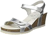 Altura del tacón: 6,30 cm Panama Jack Julia Shine, Sandalias con cuña Mujer, Plata, 38 EU