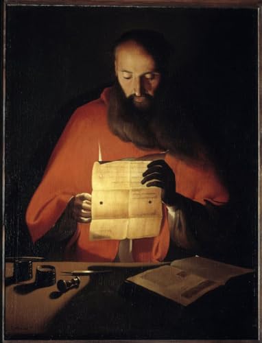 Peinture de Sainte Lecture Georges De La Tour Toile Idéale Décoration du Salon