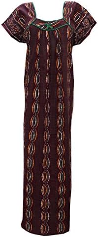 Yogachic Womens Cotton Nighty Maroon Sleepwear Night Gown