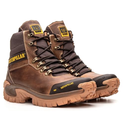 Bota Coturno Caterpillar Masculino Off Adventure Caminhada Trilha Motoqueiro Bikers (Whisky, BR, Adu