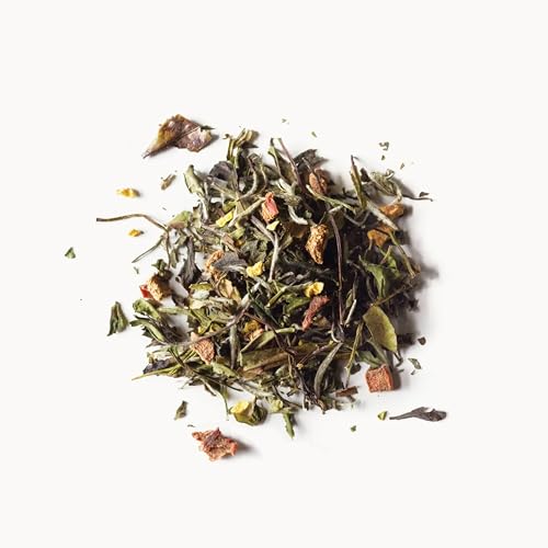 Image of Rishi Tea Peach Blossom White Organic Loose Leaf Tea, 8.81oz | Delicate Peach Blossom White Tea Blend, Naturally Sweet and Floral, Sustainable, 32+ Servings