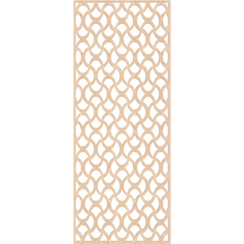 Image of Resort Decorative Pierced Fretwork Wood Wall Panels, 19 3 /8 inchW x 49 3 /8 inchH x 1 /4 inchT, Red Oak