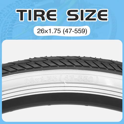 26X1.75 Bicycle Tire Replacement Kits 1/2 Pack, 26 Inch Bike