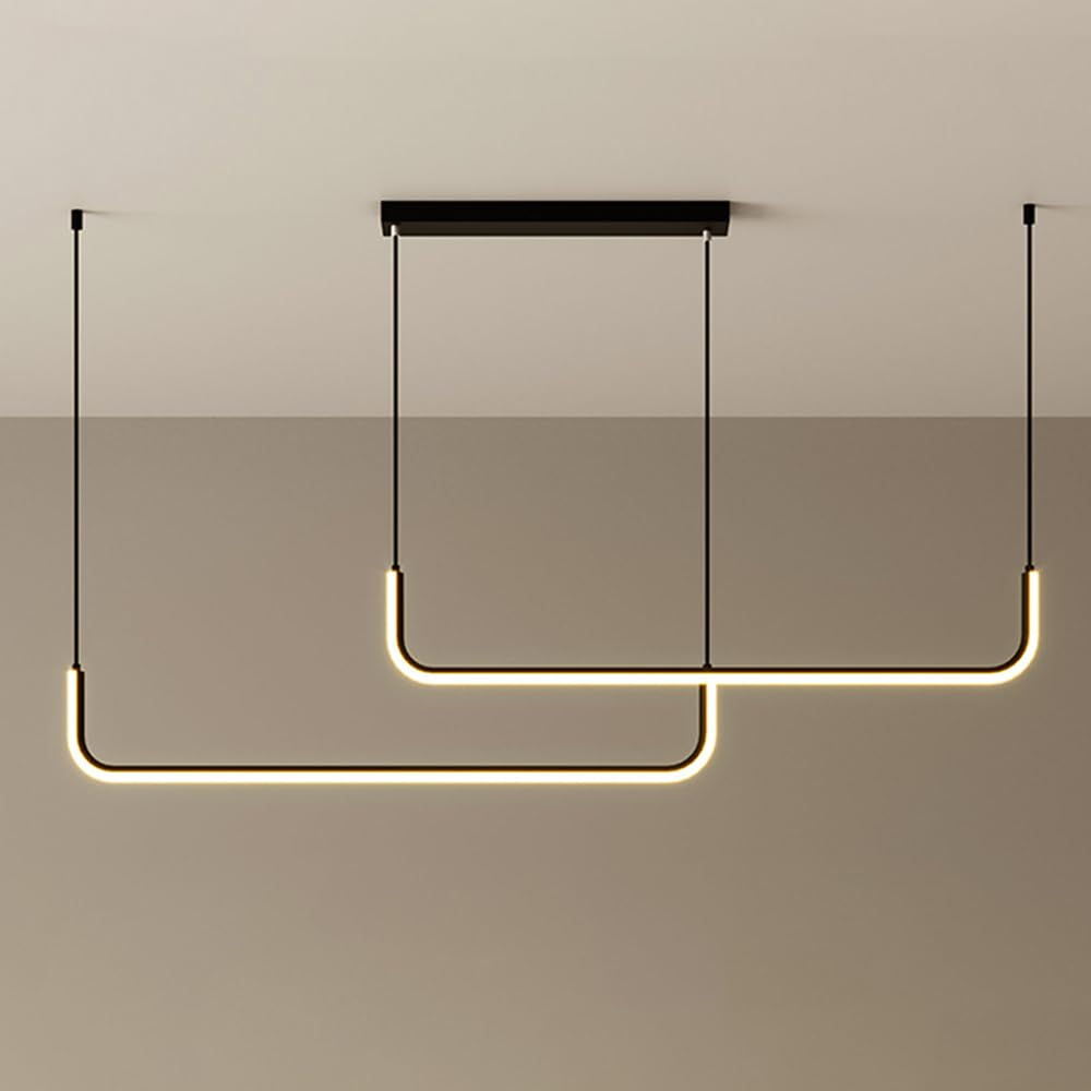 Lámpara colgante lineal LED para isla de cocina moderna