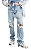PacSun Women's Eco Light Blue Ripped '90s Boyfriend Jeans Size 26
