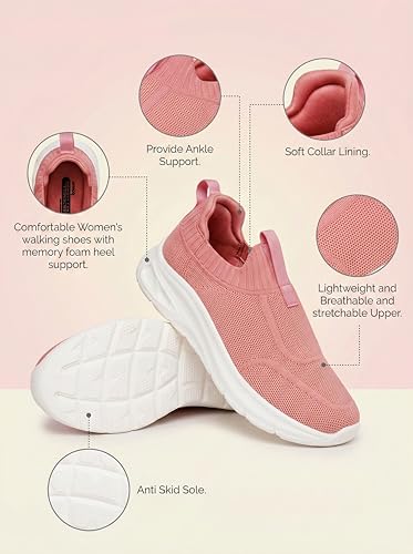 Image of ATHCO Womens Wonder Running Shoes for Woman with Soft Flexible Memory Foam Women's Shoes for Walking Gym Training,Casual, Sports, Lightweight Lace up Athletics Slipon Running Shoes for Ladies & Girls