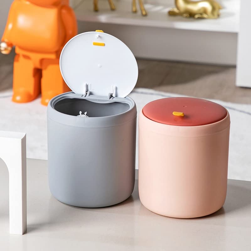 Miniatura 4 de HASMI Cubo de basura mini papelera de escritorio, cesta de basura de escritorio, mesa para el hogar, papelera de plástico, suministros de oficina,
