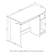 Furinno Simplistic Easy Assembly Computer Desk, With Keyboard Tray, Espresso/Black