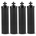 SUPER.BDACC Water Filter Silver Infused Replacement for Berkey® BB9-2® Black Carbon Block Filters System,Compatible with Berkey® Gravity Countertop Purification Elements,Pack of 4