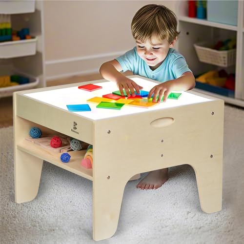 Table lumineuse sensorielle avec rangement pour jeu éducatif - 3