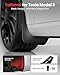 REEVAA 2026 Tesla Model 3 Highland Accessories - Mud Flaps [Protect Paint, No Drilling Required] All-Weather Splash Guard Body Kits for Model 3 Highland 2024-2026, Black (Set of 4)