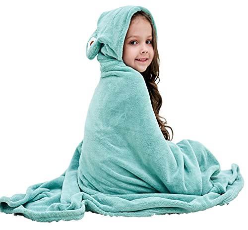 Hilmocho Asciugamano da Bagno con Cappuccio Coperta per Bambini Bambino Calda Morbida Spessa Asciugamano Doccia da Spiaggia di Nuoto per Ragazzi Ragazze, 138x68CM