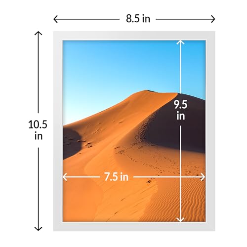 Image of LaVie Home 8x10 Picture Frame for Wall Display,8x10 White Picture Frame with HD Plexiglas, 8 x 10 Frame 1 Pack, Display Frame for Vertical or Horizontal, Classic Collection