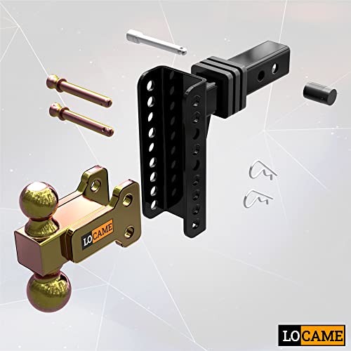 Locame Trailer Hitch, Fits 2-Inch Receiver, 6-Inch Drop/Rise Drop Hitch, Class 3 Tow Hitch For Heavy Duty Truck With Double Pins, Lc0010 #TOP7