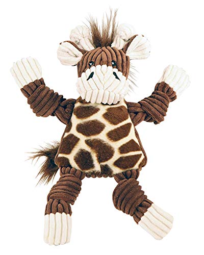 HuggleHounds Knottie Plush Dog Toy - Dog Stuffed Animal Toy, Puppy Toys, Squeaky Dog Toy for Small, Medium & Large Dogs, Durable Plush to Keep Them Busy - Giraffe, Small -  Allure Pet Products, LLC