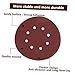 MAGICLULU 100pcs Round Sanding Discs Flocking Polishing Grits for Grinding Compatible with Various Materials for Woodworking and Industrial Use