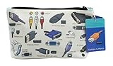 List of Influential Philosophers 7 The Unemployed Philosophers Guild Cables and Ports Bag - 9" Canvas Zipper Pouch for Pencils, Tools, Cosmetics, Toiletries and More