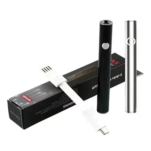 Vape Pen Battery Starter Kit Rechargeable for 510 Thread Cartridges Stick USB Variable Voltage 380 mAh Vaporizer for CBD and Thick Oil Electronic Vaporizer No Nicotine (Rose Gold)