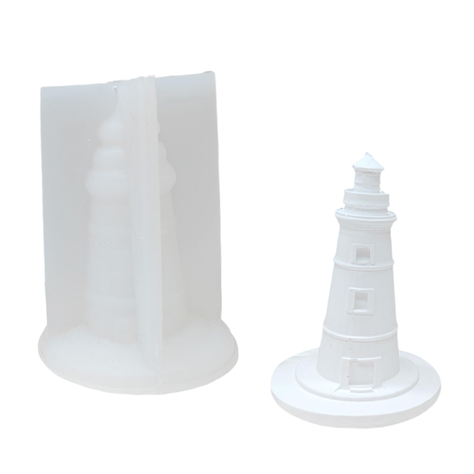 Yhplxyuus Lighthouse Shaped Resin Molds, Lighthouse Holder Molds Plaster Silicone for Epoxy Resin, Home Decorations Unique Project