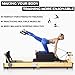 Pilates Reformer Machine Rubber Wood Pilates Bed Exercise Strength Training Foldable Reformer Equipment for Studio Home Gym Yoga Workout Mute Pilates Chair