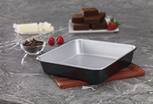 Image of Cuisinart 9-Inch Chef's Classic Nonstick Bakeware Square Cake Pan, Silver(Pack of 6)