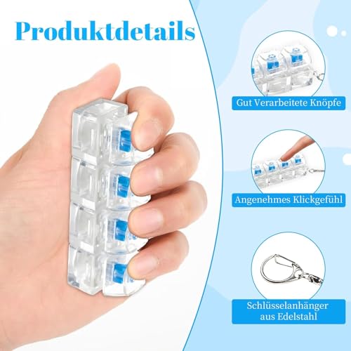 Image of Keyboard Keychain for stress Relief, Keyboard Fidget Keychain Keyboards Decompression Button Finger Clicker Toys Sensory Fun Toys Button Stress Relief Fidgets Gifts to Relieve Stress for Adults
