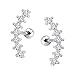Curve Seven Stud CZ Stud Earrings 316L Stainless Steel Ear Helix Conch Cartilage Piercing