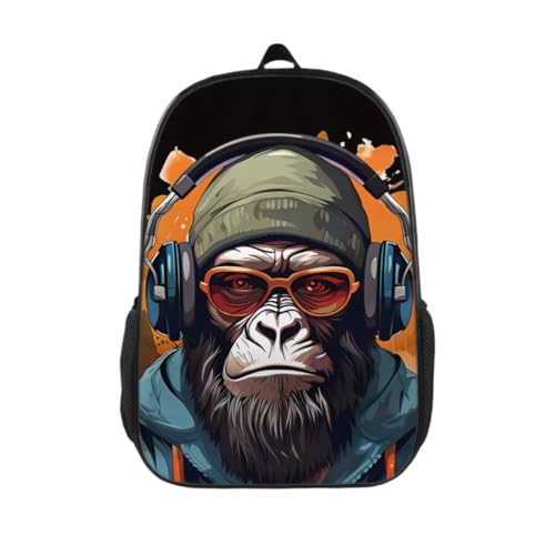 Monkey Backpack 17 Inch Large Capacity Casual Daily Commuter Backpack