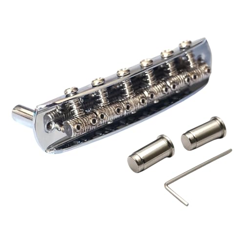 Puente de guitarra eléctrica – Piezas de guitarra eléctrica, puente fijo | para taller en casa, actuaciones en vivo, estudio, grabación, práctica, reparación