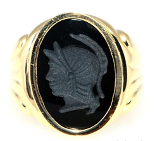 Rylos Mens Rings 14K Yellow Gold - Mens Hemetite Intaglio Ring Rings For Men Mens Jewelry Gold Rings #TOP24