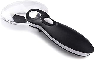 FJYDBTWJ Lupas educativas para hobby, lupa portátil com luz 20 vezes em alta definição, leitura estendida para crianças, conveniente de alta ampliação