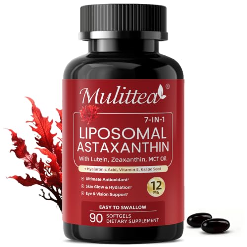 Mulittea Liposomal Astaxanthin 12mg, 90 Softgels - 10.78 w/ Code + 60% Off Code LCKXXU57 - image 1