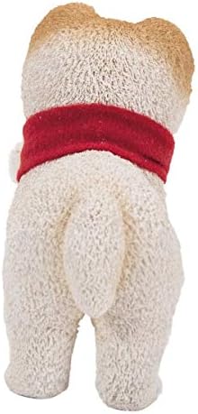 Pacific Giftware PT Short Hair Boo Dog with Red Christmas Scarf Decorative Resin Figurine