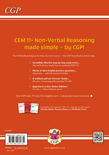 11+ CEM Non-Verbal Reasoning Study Book (with