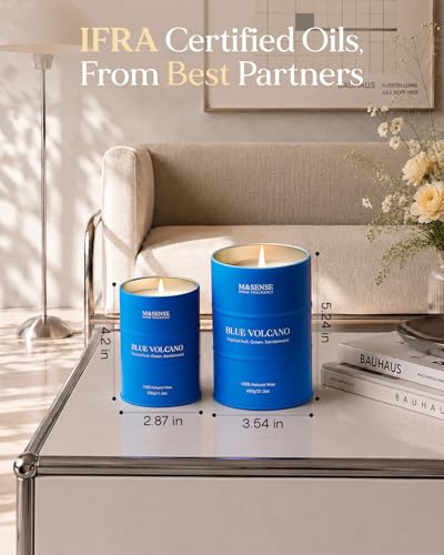Image of M&SENSE Tropical Fruit Soy Scented Candles Natural Non Toxic, Large Summer Candles 21.2oz 120 Hours Long Lasting Burning, Unique Candle Gifts Cozy Room Decor for Women Men