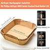 120 Stück Airfryer Backpapier Zubehör für Philips Airfryer 4000 Series Stacked Dual Basket, Heißluftfritteuse Backpapier Air Fryer Zubehör für Philips NA460 NA462 10L, Ninja AF400EU SL400EU