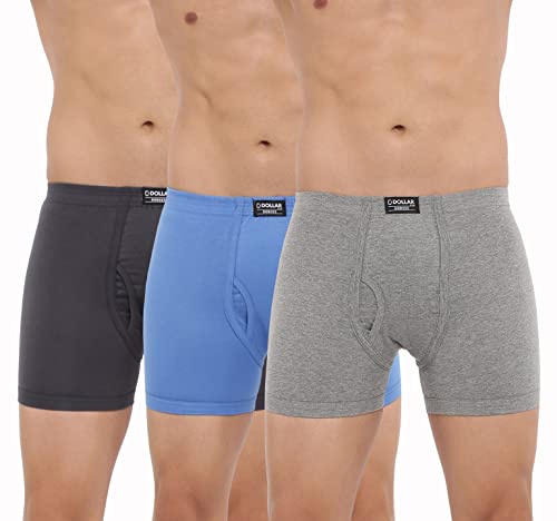 Image of Dollar Bigboss Men's Pack of 3 Solid Cotton Trunk (Colour May Vary)
