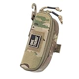 [ONETIGRIS] サングラスケース ハード 大きめ カラビナ モール付き メガネケース 眼鏡ケース 吊り下げ ミリタリー風 釣り 登山 車 アウトドア用 (迷彩)