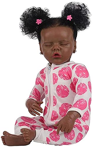 MWKL 50cm 20 Zoll Lebensechte Reborn Puppe Vollsilikon Körper Wiedergeburt Puppe Realistische Badebar Nette Reborn… – Bild 5