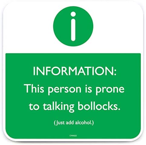 Brainbox Candy - Funny Rude 'Talking B*llocks Coaster' - Small Gift Ideas For Him Her - Friends Birthday - Housewarming Present - New Home Gift - Funny Gifts For Women Men