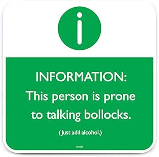 Brainbox Candy - Funny Rude 'Talking B*llocks Coaster' - Small Gift Ideas For Him Her - Friends Birthday - Housewarming Present - New Home Gift - Funny Gifts For Women Men