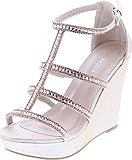 TOP Moda Jessie-36 Women's Wedge Sandal,Champagne,10