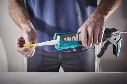 wolfcraft empty cartridges 310 ml, 3 pieces I 4044000 I For self-mixing joint sealants - resealable - Practical with sealing cap