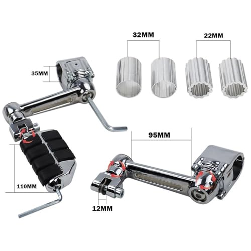 Kit fixation repose-pieds réglables Harley Sportster Softail - 5