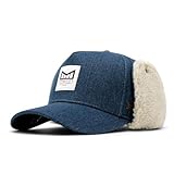 melin Odyssey Stacked Lumberjack Thermal Medium Blue Denim Winter Strapback Hat mit verstellbaren...