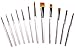 12 Gold Taklon Clear Acrylic Handle Art, Craft, Hobby Paint Brushes, Short Handles, New